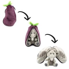 Peluche Velvet L'Elephant / Aubergine
