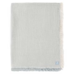 Couverture berceau gaze de coton 120 x 120 cm - Fringe