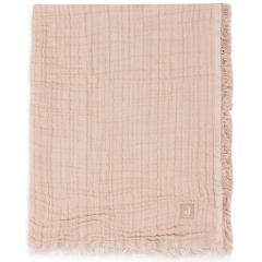Couverture lit bébé Muslin Fringe 120 x 120 cm