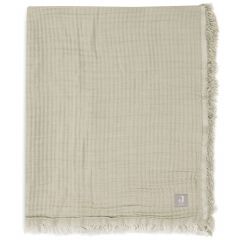 Couverture lit bébé Muslin Fringe 120 x 120 cm