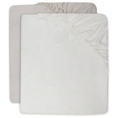 Lot de 2 drap-housses pour lit bébé jersey 60 x 120 cm