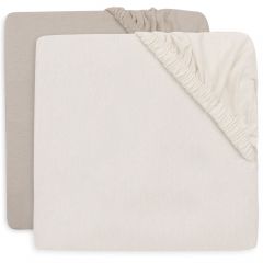 Lot de 2 drap-housses pour lit bébé jersey 60 x 120 cm