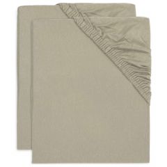 Lot de 2 drap-housses pour lit bébé jersey 60 x 120 cm