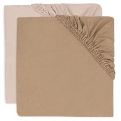 Lot de 2 drap-housses pour lit bébé jersey 60 x 120 cm
