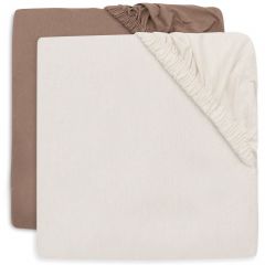 Lot de 2 draps-housses jersey 70/75 x 140/150 cm