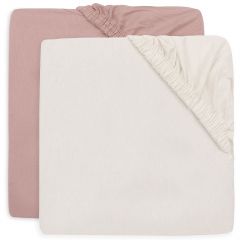 Lot de 2 draps-housses jersey 70/75 x 140/150 cm
