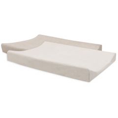 Lot de 2 housses pour matelas à langer éponge 50 x 70 cm