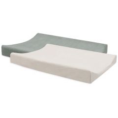 Lot de 2 housses pour matelas à langer éponge 50 x 70 cm