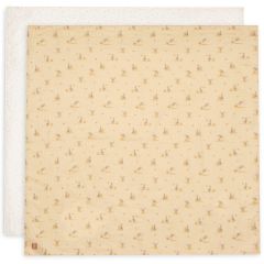 Lot de 2 langes coton large 115 x 115 cm
