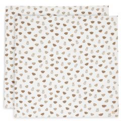 Lot de 2 langes coton large 115 x 115 cm