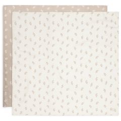 Lot de 2 langes coton large 115 x 115 cm