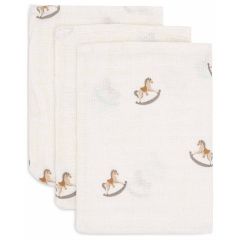 Lot de 3 gants de toilette coton