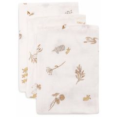 Lot de 3 gants de toilette coton