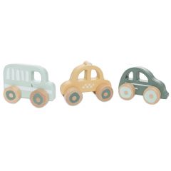 Lot de 3 voitures en bois