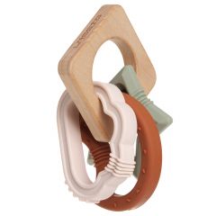 Anneau de dentition avec bois et silicone