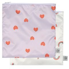 Lot de 2 pochettes pour snack