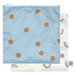 Lot de 2 pochettes pour snack