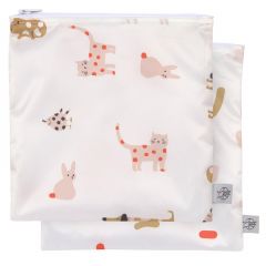 Lot de 2 pochettes pour snack