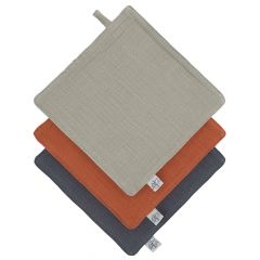 Lot de 3 débarbouillettes en mousseline