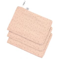 Lot de 3 gants de toilette en mousseline