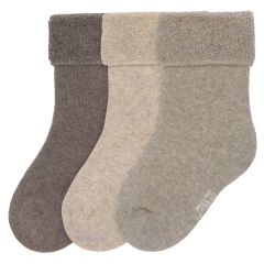 Lot de 3 paires de chaussettes bébé terry fleece - taille 12-14