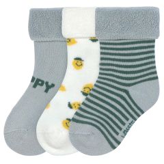 Lot de 3 paires de chaussettes bébé terry fleece - taille 15-18