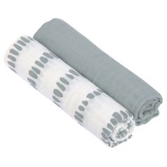Set de 2 langes Swaddle & Burp 120x120
