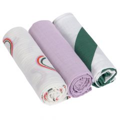 Set de 3 langes Swaddle & Burp 85x85