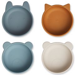 Lot 4 bols en silicone Iggy