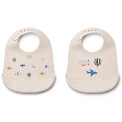 Lot de 2 bavoirs en silicone Tilda