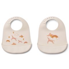 Lot de 2 bavoirs en silicone Tilda