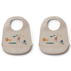 Lot de 2 bavoirs en silicone Tilda