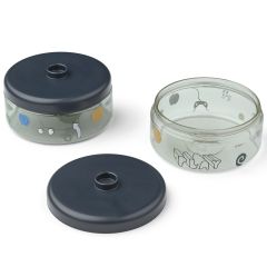 Lot de 2 boîtes à goûter empilables Dominique - 500 ml