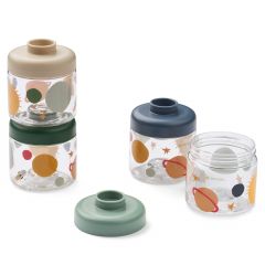 Lot de 4 boites à goûter empilable Dominique