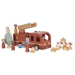 Coffret camion de pompiers en bois FSC