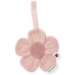 Doudou attache-sucette fleur