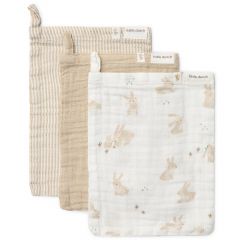 Lot de 3 gants de toilette