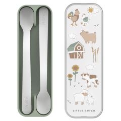 Set de 2 cuillères avec boîte de transport