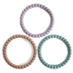 Bracelet de dentition avec perles en silicone - 3 pièces