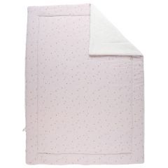 Couverture 100x140cm mousseline & sherpa - Bali, Moka & Snow