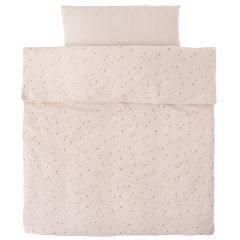 Housse couette 100x140cm mousseline - Bali, Moka & Snow