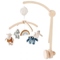 Mobile musical en bois - Tiga, Stegi & Ops