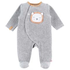 Pyjama velours Babou gris (18m) - Babou & Kendi