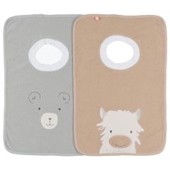 Set de 2 bavoirs éponge Funny - Fluffy, Orso & Lily