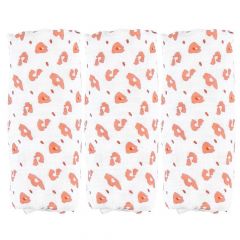 Set de 3 langes mousseline bio 65 x 65  cm - Babou & Kendi