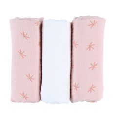 Set de 3 langes mousseline bio 70 x 70 cm - Popsie, Gigi & Louli