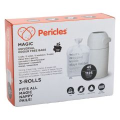 Lot de 3 recharges pour poubelle à couches Magic