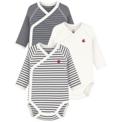 Body croisé manches longues Rayures 3m 3 pcs