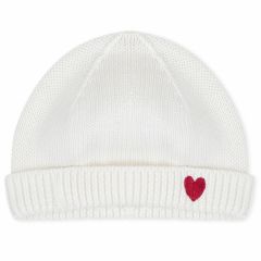 Bonnet naissance tricoté en coton 0-3m