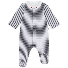 Pyjama velours avec col Rayures 6m